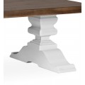 Luxusný rustikálny konferenčný stolík Blanc v bielo-hnedom prevedení z masívneho dreva mindi 130cm