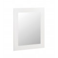 Elegantné obdĺžnikové nástenné zrkadlo Blanc s masívnym dreveným rámom v bielom prevedení
