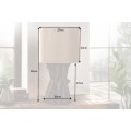 Vidiecka stolná lampa Missle z prírodného teakového dreva s okrúhlym béžovým tienidlom 50cm 