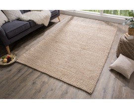 Moderný koberec Wool z mäkkých vlnených vlákien v béžovom odtieni 240cm