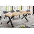 Industriálny jedálenský stôl Lynx z laminovaného dreva s čiernymi nožičkami z kovu bledo hnedý obdĺžnikový
