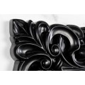 Luxusné nástenné zrkadlo Muriel obdĺžnikového tvaru s vyrezávaným rámom v matnej čiernej farbe 180cm