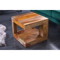 Masívny konferenčný stolík Giant z palisandrového dreva hnedej farby štvorcového tvaru