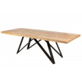 Industriálny jedálenský stôl Steele Craft do jedálne z masívneho mangového dreva s čiernymi nohami z kovu 240cm