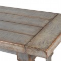 Rustikálny konzolový stolík Teulada z masívneho dreva hnedej farby s vyrezávanými nohami 180cm