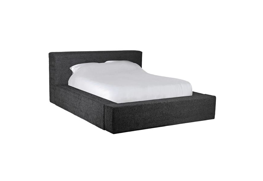 Dizajnová čierna manželská posteľ Delta s buklé poťahom
