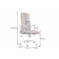 Moderná kancelárska stolička Big Deal v hnedej antickej farbe s kovovou konštrukciou a nastaviteľnou výškou 107-117cm