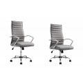 Moderná kancelárska stolička Big Deal v sivej farbe s kovovou konštrukciou s nastaviteľnou výškou 107-117cm