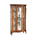 Baroková luxusná masívna vitrína Pasiones na nožičkách s presklenými vyrezávanými dvierkami 197cm