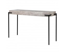 Industriálny konzolový stolík Maelynn s betónovým vzhľadom sivý