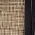 Luxusná ratanová šatníková skriňa Emperor z masívneho dreva so zásuvkou a dvierkami čierno-hnedej farby 206cm
