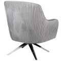 Moderná elegantná stolička Gracie s poťahom sivej farby a kovovými nožičkami 91cm