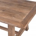 Masívny obdĺžnikový jedálenský stôl Cooper so štyrmi spojenými nožičkami hnedý 210 cm