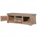 Vidiecky TV stolík Kolonial z masívneho staro-hnedého borovicového dreva vo vintage prevedení