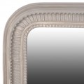 Klasické nástenné zrkadlo Lochness poloblúkovitého tvaru hnedosivej farby z masívneho dreva 87cm