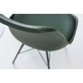 Moderná jedálenská stolička Scandinavia s tmavo zeleným čalúnením z eko-kože 85 cm