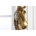 Dizajnová socha koňa Suomin v zlatej farbe z kovovej zliatiny 38cm