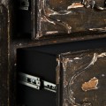 Luxusná ručne vyrezávaná rustikálna komoda Breteuil z masívu v tmavohnedej farbe so štyrmi zásuvkami 137cm