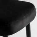 Luxusná  glamour jedálenská stolička Celia s čierno-bielym zamatovým poťahom s kohúťou stopou 89cm