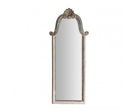 Luxusné vintage nástenné zrkadlo Heraldic s ozdobným vyrezávaným dreveným rámom s patinou 180cm