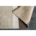 Etno hnedý koberec Grostall v tvare obdĺžnika s krátkym vlasom so slonovinovými pásmi 160x230cm