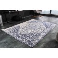 Dizajnový biely koberec Noyf v orientálnom štýle so slonovinovo modrým vzorom