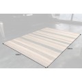 Štýlový moderný obdĺžnikový koberec Persen z konope s pruhovaným dizajnom v naturálnych odtieňoch 230cm