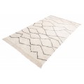 Moderný koberec Hasla so sivým vzorom slonovinovo biely obdĺžnikový 290cm