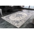Dizajnový koberec Weya bavlnený vo vintage štýle so vzorom v sivo-modrej farbe
