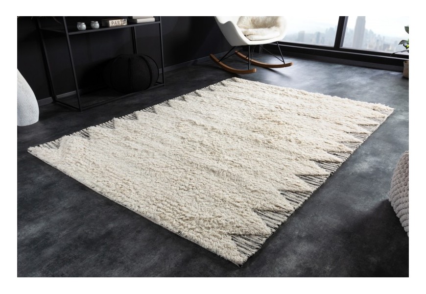Dizajnový koberec Cosy Wool z vlny slonovinovo biely obdĺžnikový 230cm
