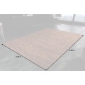 Dizajnový moderný koberec Rhys II obdĺžnikového tvaru z kože a konope hnedej farby 230cm