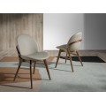 Elegantné jedálenské stoličky Vita Naturale čalúnené ekokožou v elegantnej norkovej farbe z masívneho dreva v prevedení orech