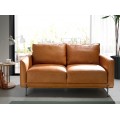 Moderná 2-miestna kožená sedačka v hnedej farbe buffalo brown v talianskom štýle