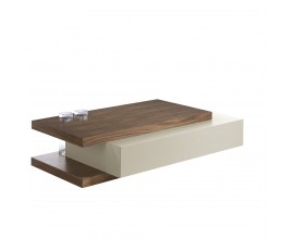 Luxusný konferenčný stolík Vita Naturale z dreva dyhovaného orechom v hnedej farbe