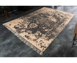 Vintage koberec Betriell v béžovej farbe so sivou nepravidelnou vzorovanou potlačou v tvare obdĺžnika 160x230cm