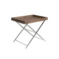 Minimalistický dizajnový príručný stolík Vita Naturale s vrchnou doskou z orechového dreva