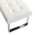 Štýlová lavica Vita Naturale s minimalistickým a elegantným dizajnom v bielej umelej koži