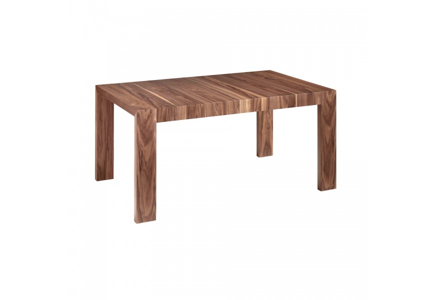 Luxusný rozkladací jedálenský stôl Vita Naturale hnedý z dreva s prírodnou orechovou dyhou