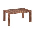 Luxusný rozkladací jedálenský stôl Vita Naturale hnedý z dreva s prírodnou orechovou dyhou