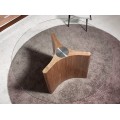 Luxusný okrúhly jedálenský stôl Vita Naturale z dreva a skla 150cm