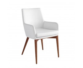 Moderná jedálenská stolička Vita Naturale kožená s opierkami 88cm