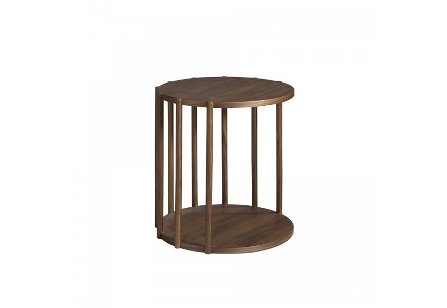 Moderný príručný stolík Vita Naturale z dreva hnedý 47cm