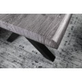 Industriálny jedálenský stôl Garret z dreva v prevedení divoký dub sivej farby a s čiernymi nohami 180 cm