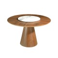 Moderný jedálenský stôl Vita Naturale hnedý z dreva z orechovým dyhovaním