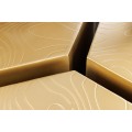 Luxusný glamour konferenčný stolík Altera organických tvarov z kovu v mosadznom prevedení 80cm