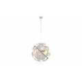Dizajnová závesná lampa Globe okrúhleho tvaru z kovových plieškov zlatej farby 63cm