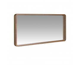 Luxusné hnedé obdĺžnikové zrkadlo Vita Naturale v modernom štýle s dreveným rámom