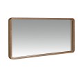 Luxusné hnedé obdĺžnikové zrkadlo Vita Naturale v modernom štýle s dreveným rámom