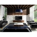 Moderný nábytok a taliansky dizajn - luxusná obývačka zariadená koženým a dreveným nábytkom z kolekcie Vita Naturale