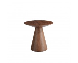 Moderný okrúhly príručný stolík Vita Naturale z dreva hnedý 60cm